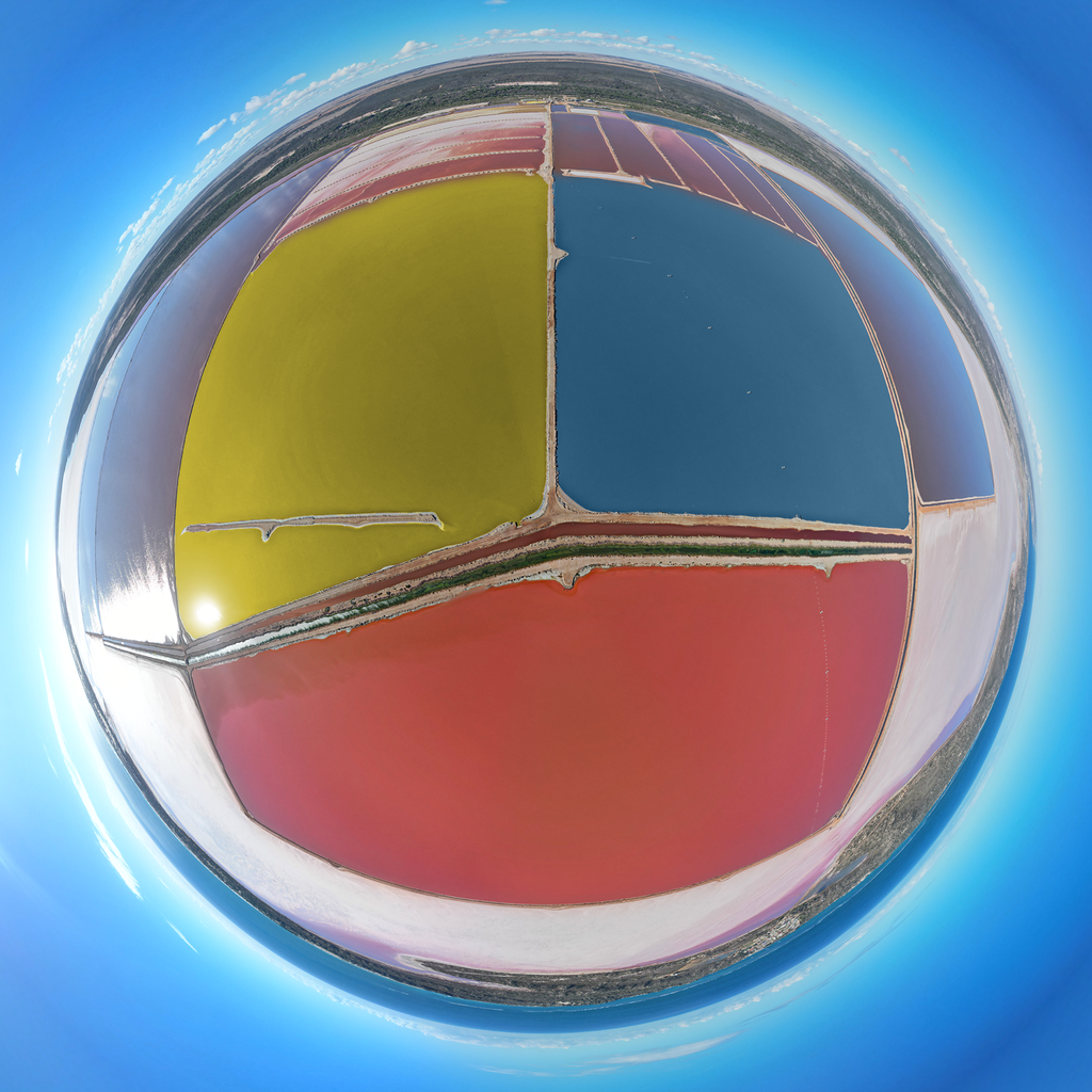 Hutt Lagoon Salt Lake Aerial - Tiny Planet