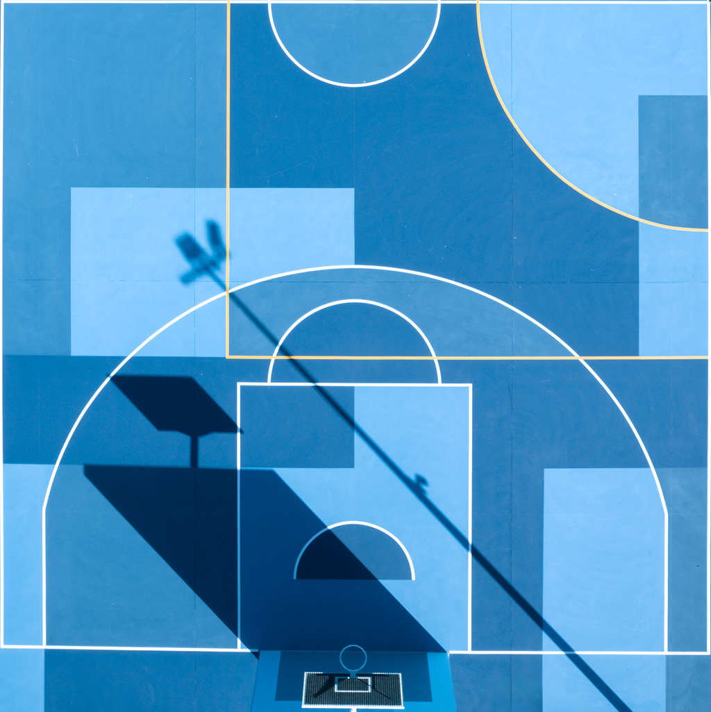 Perth Basketball Court Aerial Abstract