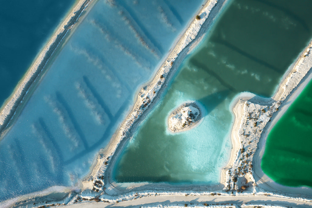 Sandy Cape Salt Lake Aerial - Teal